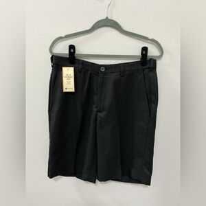 NWT Haggar Cool 18 Black Flat Front Shorts size 32